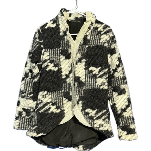 PJK Patterson J. Kincaid Lined Wool Jacket Trending Patchwork Look Sz S - Picture 1 of 4